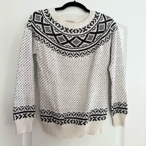 Loft Sparkle Fair Isle Sweater, S